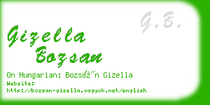gizella bozsan business card